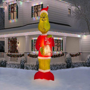 10 ft Grinch With Dr. Seuss Book Holiday Inflatable