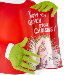 10 ft Grinch With Dr. Seuss Book Holiday Inflatable