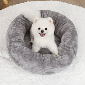 Plush Pet Cushion Sofa Plush Round Pet Kennel Warm Dog Pad Pet Supplies