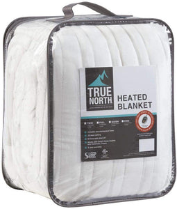 "True North by Bilot Heated Ultra Soft Plush Reverse to Sherpa Auto Shut Off Electric Blanket with Two 20 Heat Level Setting Controllers and Bonus Automatic Timer, Full: 80x84"", Ivory"