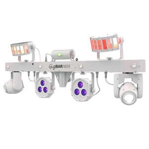 (2) Chauvet DJ GigBar Move White Effect Light Systems with Fog Machine &amp; Programmable DMX Controller Package