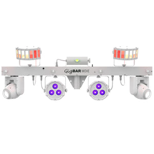 (2) Chauvet DJ GigBar Move White Effect Light Systems with Fog Machine &amp; Programmable DMX Controller Package