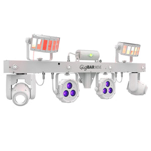 (2) Chauvet DJ GigBar Move White Effect Light Systems with Fog Machine &amp; Programmable DMX Controller Package