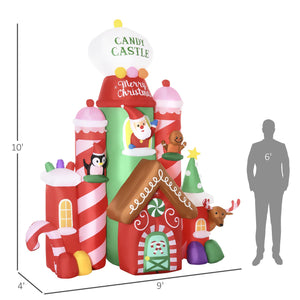 10ft Inflatable Christmas Candy Castle