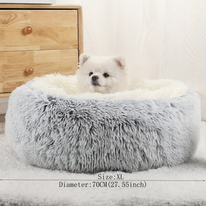 Soft Long Plush Cat Kennel Dog Kennel Winter Warm Pet Bed Cat Bed Cat Mat Animals Sleeping Sofa