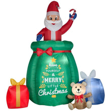 10 ft. Tall Animated Airblown-Pop Up Santa in Bag-Giant