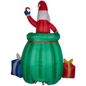 10 ft. Tall Animated Airblown-Pop Up Santa in Bag-Giant