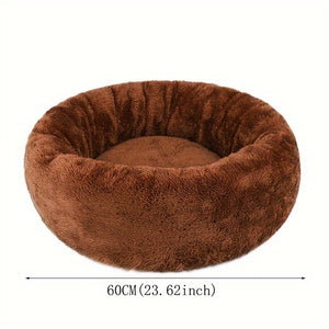 Plush Pet Cushion Sofa Plush Round Pet Kennel Warm Dog Pad Pet Supplies