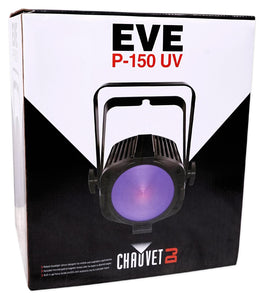 (2) Chauvet DJ EVE P-150 UV DMX Black Light Stage Cannons+LED Fogger+Fluid