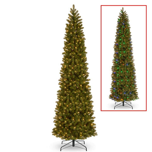 12 ft. Downswept Douglas(R) Pencil Slim Fir Tree with Dual Color LED Lights