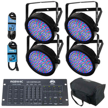 (4) Chauvet DJ SlimPAR 64 RGBA &amp; ADJ RGBW4C Package