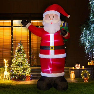 12 ft. Lighted Inflatable Santa Decor