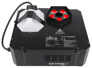 (2) Chauvet DJ GEYSER P5 DMX Fog Machines Foggers, RGBA+UV LED Effects+Hazer