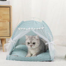 Dog Tent Nest, Floral Pattern Breathable Dog Tent House With Removable Cushion Pad, Portable And Foldable Dog Kennel