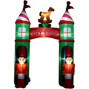 10 ft. Santa's Toy Shop Archway Inflatable with Lights