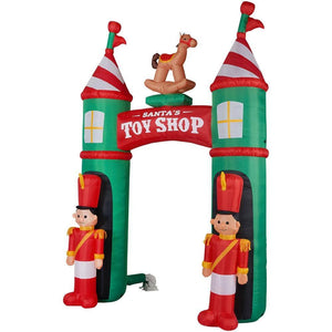 10 ft. Santa's Toy Shop Archway Inflatable with Lights