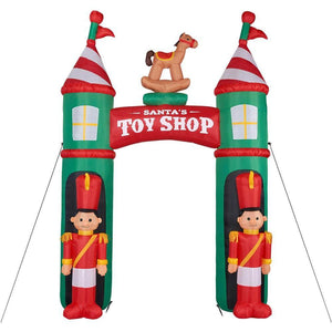 10 ft. Santa's Toy Shop Archway Inflatable with Lights