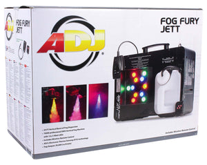 (2) American DJ Fog Fury Jett Vertical DMX Fog Machines+Remotes+Gobo Projector