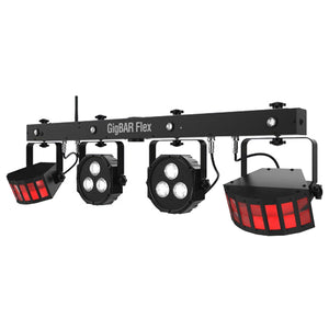 (2) Chauvet DJ GigBar Flex Pack-n-Go Effect Lighting Systems with Stands &amp; Fog Machine Package