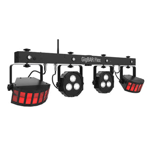 (2) Chauvet DJ GigBar Flex Pack-n-Go Effect Lighting Systems with Stands &amp; Fog Machine Package