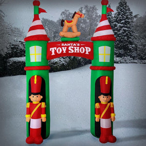 10 ft. Inflatable Santa's Toy Shop Archway