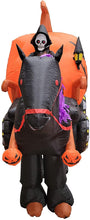 11.5 Foot Long Inflatable Grim Reaper Driving Pumpkin Carriage