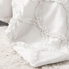 Load image into Gallery viewer, &quot;Lush Decor Avon Shabby Chic Textured Ruffle Detail Comforter, Queen, White, 3-Pc Set&quot;