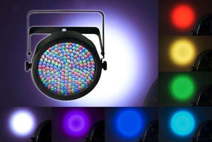 (4) Chauvet Slimpar64 Slim Par Can Wash Light DJ Up-Lights+Club Style Table