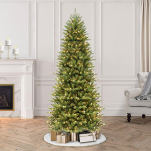 10 ft. Pre-Lit Incandescent Slim Fraser Fir Artificial Christmas Tree with 900 UL Clear Lights