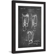 "Boxing Gloves 1923 Chalk" Framed Painting Print