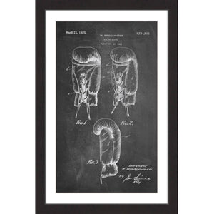 "Boxing Gloves 1923 Chalk" Framed Painting Print