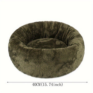 Plush Pet Cushion Sofa Plush Round Pet Kennel Warm Dog Pad Pet Supplies