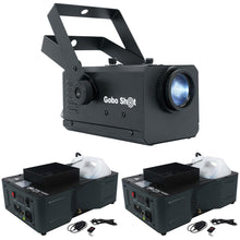 (2) American DJ Fog Fury Jett Vertical DMX Fog Machines+Remotes+Gobo Projector