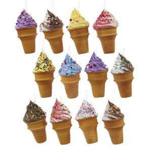 1 Set 12 Assorted 5 Inch Ice Cream Cone Foam Ornaments