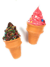 1 Set 12 Assorted 5 Inch Ice Cream Cone Foam Ornaments